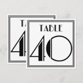 Art Deco Tischnummer 40 (Vorne/Hinten)