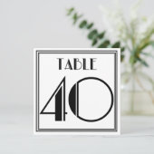Art Deco Tischnummer 40 (Stehend Vorderseite)