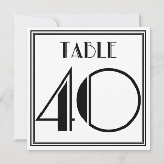Art Deco Tischnummer 40
