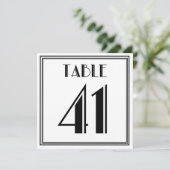 Art Deco Tischnummer 41 (Stehend Vorderseite)
