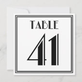 Art-Deco-Tischnummer 41 Einladung (Rückseite)