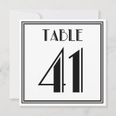 Art-Deco-Tischnummer 41 Einladung (Vorderseite)