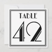Art-Deco-Tischnummer 42 Einladung (Rückseite)