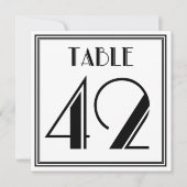 Art-Deco-Tischnummer 42 Einladung (Vorderseite)
