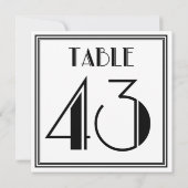 Art-Deco-Tischnummer 43 Einladung (Rückseite)