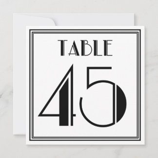 Art Deco Tischnummer 45