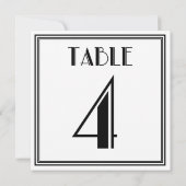 Art-Deco-Tischnummer 4 Einladung (Rückseite)