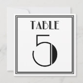 Art-Deco-Tischnummer 5 Einladung (Vorderseite)