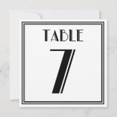 Art-Deco-Tischnummer 7 Einladung (Rückseite)