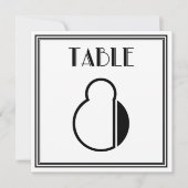 Art-Deco-Tischnummer 8 Einladung (Vorderseite)