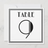 Art-Deco-Tischnummer 9 Einladung (Rückseite)
