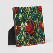 Art Deco Tomatenmuster Fotoplatte (Vorderseite)