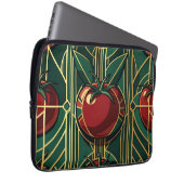 Art Deco Tomatenmuster Laptopschutzhülle (Vorne Rechts)