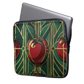 Art Deco Tomatenmuster Laptopschutzhülle (Vorderseite Links)