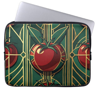 Art Deco Tomatenmuster Laptopschutzhülle