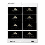 Art Deco Tower Ray Water Flasche Label (Vorne)
