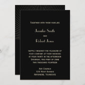 Art Deco Tower Ray Wedding Einladung (Vorne/Hinten)