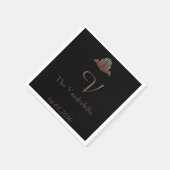 Art Deco Tower Wedding Serviette (Ecke)