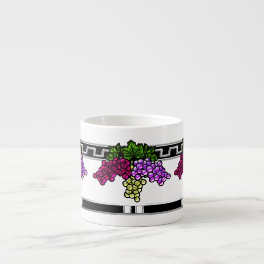 Art Deco Trauben (6oz. Tasse des Ausdrucks) (Vorderseite)