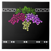 Art Deco Trauben (Keramik Tile) Fliese (Vorderseite)