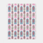 Art Deco Trees Fleecedecke (Vorderseite)