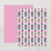 Art Deco Trees Mitteilungskarte (Vorne/Hinten)