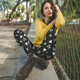 Art Deco Triangle Capri Leggings