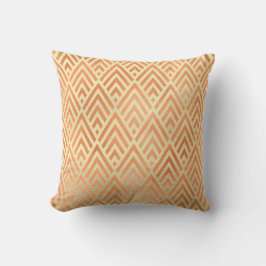 Art Deco Triangle Geometrie Warm Gold Kupfer gelb Kissen