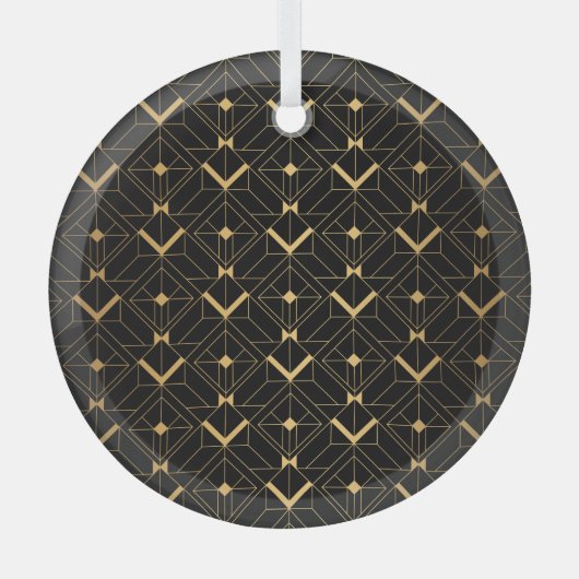 Art Deco Triangle: Luxuriöses Muster. Ornament Aus Glas (Vorderseite)