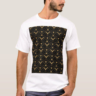 Art Deco Triangle: Luxuriöses Muster. T-Shirt