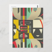 Art Déco trifft auf das moderne Mittelalter Postkarte (Vorne/Hinten)