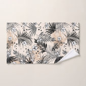 Art Deco Tropical Foliage und Blume Badhandtuch Set (Handtuch)