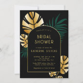 Art Deco Tropical Jungle Boho Frame Brautparty Einladung (Vorderseite)