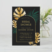 Art Deco Tropical Jungle Boho Frame Brautparty Einladung (Stehend Vorderseite)