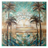Art Deco Tropics Fliese (Vorderseite)