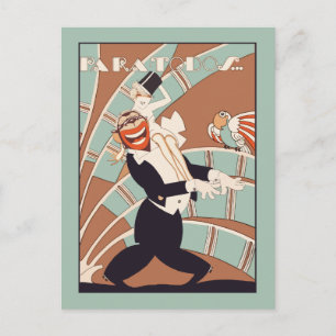 Art Deco tropisches oder lateinisches Party Einladungspostkarte
