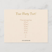 Art Deco tropisches oder lateinisches Party Einladungspostkarte (Rückseite)