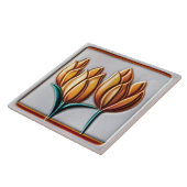 Art Deco Tulip Florale Wand Deco, Teatro Sociale B Fliese (Seite)