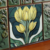 Art Deco Tulips Mendrisiotto Art Nouveau Keramik T Fliese