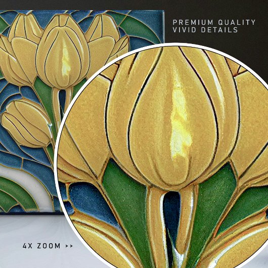 Art Deco Tulips Mendrisiotto Fliese