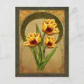 Art Deco Tulips Postkarte (Vorderseite)
