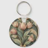 Art Deco Tulpen Schlüsselanhänger (Rückseite)