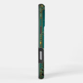 Art Deco Türkis & Gold iPhone 16 Pro Max Hülle (Rechte Seite)