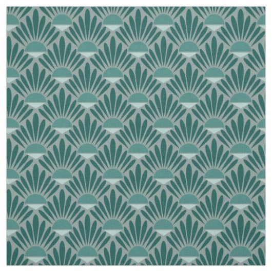 Art Deco Türkis Muster Stoff (Muster)