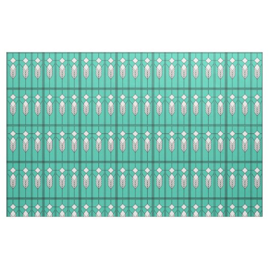 Art Deco Turquoise Stoff (Fat Quarter (45,7 x 55,9 cm))