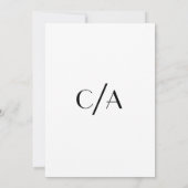 Art Deco Typografie Moderne Schwarz-weiß Save The Date (Rückseite)