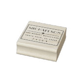 Art Deco Typografy Family Name Rücksendeadresse Gummistempel (Stempel)
