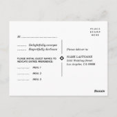 Art Déco UAWG Custom Meals Hochzeit Postkarte (Rückseite)