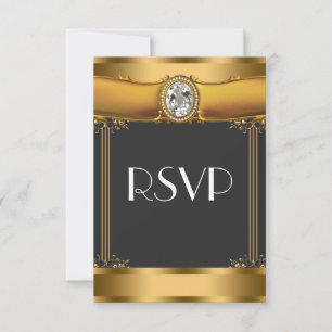 Art Deco UAWG RSVP Karte