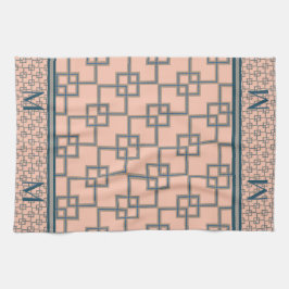 Art-Deco-Überschneidungen (Mit Monogramm) Handtuch